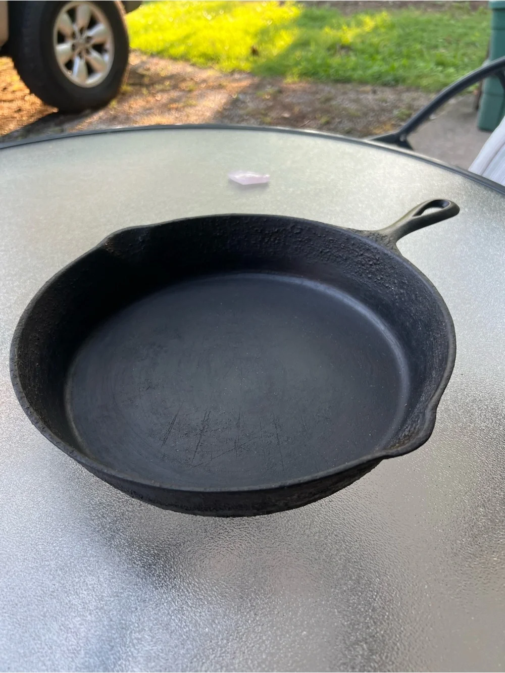 Antique Cast Iron Skillet - #9 - Heavy-Duty Frying Pan